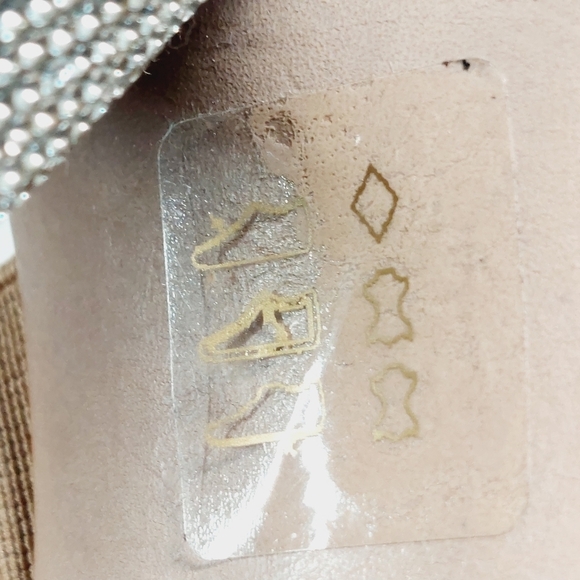 New Schutz Ariellen Vinyl Crystal Block Heel Square Toe Sandals O97 - Picture 12 of 15